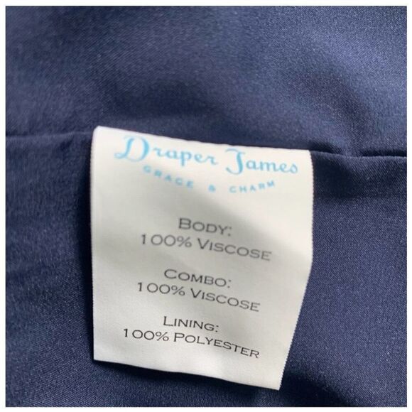 Draper James Women's 8 Flared Elbow Sleeve Shift Dress Navy Pink Preppy Coastal - Picture 12 of 12